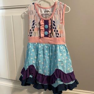 Ruffles Girl’s patterned dress Size 3-4T
